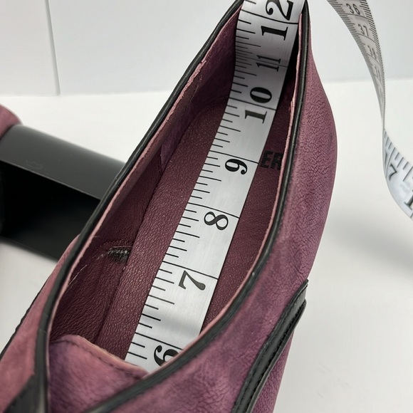 Camper Angie Heeled Oxford Shoes Lace Up Block Heel Leather Deep Plum and Black - Picture 17 of 17